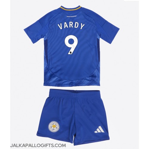 Leicester City Jamie Vardy #9 Koti Peliasu Lasten 2024-25 Lyhythihainen (+ Lyhyet housut)